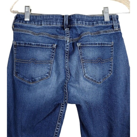 Arizona Jean Co. Juniors Size 3 Jeans Denim Blue Distressed Mid Rise Straight - Picture 4 of 5